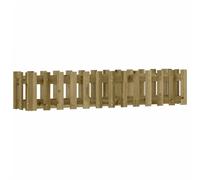 vidaXL Arriate Elevado Jardín, Jardinera con Valla, Macetero de Plantas Flores Verduras, Macetero Elevado para Patio, Madera Impregnada de Pino