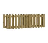 vidaXL Arriate Elevado Jardín, Jardinera con Valla, Macetero de Plantas Flores Verduras, Macetero Elevado para Patio, Madera Impregnada de Pino