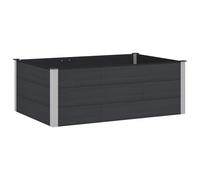 vidaXL Arriate Elevado Negro 150 x 100 x 54 cm WPC y Aluminio