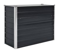 vidaXL Arriate Exterior Grande Macetero Huerto Urbano Maceta XXL Mesa Cultivo Verduras Plantas Flores Acero Galvanizado Gris Antracita 100x40x77 cm