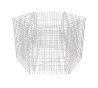 vidaXL Arriate Gaviones Hexagonal 160x140x100 cm Acero Galvanizado