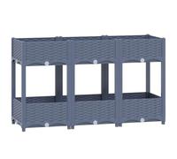 vidaXL Arriate Jardín Pérgola Recipiente Jardinera Macetero Flores Bandeja Plantas Terraza Porche Decoración Patio 120x40x71 cm Polipropileno