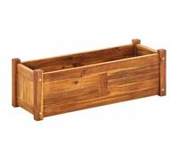 vidaXL Arriate Jardín Rectangular Madera de Acacia Mcetero Plantar Plantas