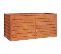 vidaXL Arriate Oxidado, Jardinera Elevada, Mesa de Cultivo, Maceta Rectangular para Jardín Balcón Patio, Acero Corten 160x80x77 cm