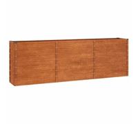 vidaXL Arriate de acero corten oxidado 240x40x77 cm