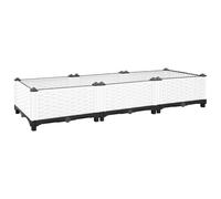 vidaXL Arriate de polipropileno 120x40x23 cm – Jardinera elevada para macetas