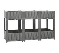 vidaXL Arriate Polipropileno 120x40x71 cm, Jardinera, macetero, bancal Elevado, Maceta, arriate Elevado, Soporte para macetas, Soporte para Plantas