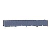 vidaXL Arriate Pérgola Jardinera Caja Recipiente Macetero Flores Bandeja Plantas Terraza Balcón Porche Decoración Patio 160x40x23 cm Polipropileno
