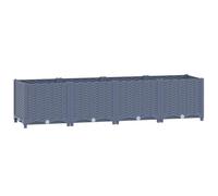 vidaXL Arriate Pérgola Jardinera Caja Recipiente Macetero Flores Bandeja Plantas Terraza Balcón Porche Decoración Patio 160x40x38 cm Polipropileno