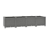 vidaXL Arriate polipropileno 160x40x38 cm, jardinera, macetero, bancal elevado, maceta, arriate elevado, soporte para macetas, soporte para plantas