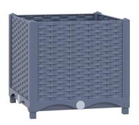 vidaXL Arriate Pérgola Jardinera Caja Recipiente Macetero Flores Bandeja Plantas Terraza Balcón Porche Decoración Patio 40x40x38 cm Polipropileno