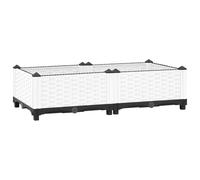 vidaXL Arriate Polipropileno 80x40x23 cm, Jardinera, macetero, bancal Elevado, Maceta, arriate Elevado, Soporte para macetas, Soporte para Plantas