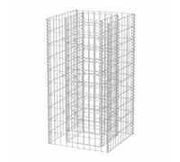 vidaXL Arriate Poste de Gaviones Rectangular 50x50x100 cm Acero Galvanizado