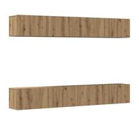 vidaXL Artisan - Armario de pared (4 piezas, 100 x 30 x 30 cm), diseño de roble