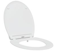 vidaXL Asiento de Inodoro de Liberación Rápida Cierre Suave de Duroplast Blanco