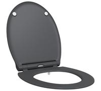 vidaXL Asiento de Inodoro de Liberación Rápida Cierre Suave Duroplast Antracita