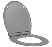 vidaXL Asiento de Inodoro de liberación rápida Cierre Suave Duroplast Gris