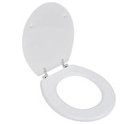 vidaXL Asiento de Inodoro Diseño Simple MDF Blanco Tapa WC Baño Aseo Váter
