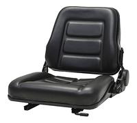 vidaXL Asiento de máquina elevadora y tractor respaldo ajustable negro