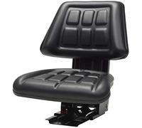 vidaXL Asiento de Tractor con Suspensión Negro Maquinaria Jardinería Jardín