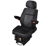 vidaXL Asiento de tractor con muelle, reposabrazos y reposacabezas