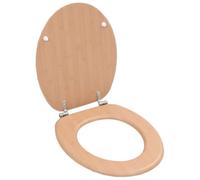 vidaXL Asiento inodoro WC con tapa MDF – diseño bambú
