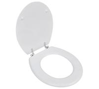 vidaXL Asiento de Inodoro Diseño Simple MDF Blanco Tapa WC Baño Aseo Váter