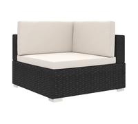 Vidaxl asiento seccional de esquina con cojines 1 uds ratán pe negro