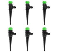 vidaXL Aspersores giratorios 6 uds Verde Negro 3x6x19,5 cm ABS&PP