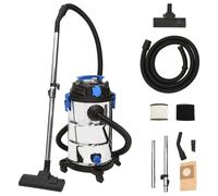 Vidaxl Aspirador En Seco Y Húmedo Plateado 1200 W 30 L