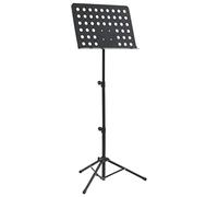 vidaXL Atril Música Partituras Plegable Portátil Altura Ajustable Inclinación Regulable Variable Trípode Soporte Lectura Libros Metálico Acero Negro