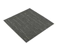 VidaXL - Azulejo de alfombra a rayas, color verde claro, 50 x 50 cm, 4 piezas PP y betún, dormitorio, suelo modulable, moqueta suave, interior, azulejos elegantes, fácil mantenimiento