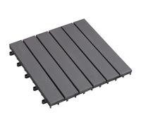 vidaXL Azulejo para Decking 30pcs Gris 30x30cm Madera de Acacia, Suelo Cuadrado de Acacia, Estilo Modular, Acento de Madera para Salón, Renueva Tu Espacio, Color Beige
