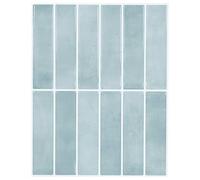 vidaXL Azulejo Rectangular 20 pcs Verde grisáceo 29 x 22.9 cm, Azulejos para baño, rectangulares, resistentes al agua, duraderos, con acabado brillante, ideales para decoración