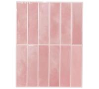 vidaXL Azulejo Rectangular 50 pcs Rosa 29 x 22.9 cm Poliuretano y PET, Azulejos para baño, rectangulares, resistentes al agua, duraderos, con acabado brillante, ideales para decoración