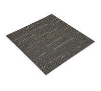 vidaXL Azulejos de moqueta a rayas marrón claro, 50 x 50 cm, 4 piezas para dormitorio, suelos modulares, alfombra suave, para interiores, sala de estar, soluciones elegantes, fácil cuidado