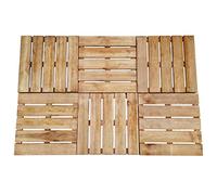 vidaXL Baldosas de Porche 6 uds, Losas de Suelo, Losetas Decorativas, Baldosas para Terraza Jardín Patio Piscina Balcón, Madera Marrón 50x50 cm