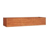 vidaXL Bancal alto oxidado 240 x 80 x 45 cm, acero corten