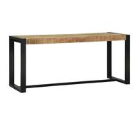 vidaXL Banco de Entrada Industrial Madera Maciza de Mango y Metal Marrón 100 X 35 45 cm Muebles para el hogar Consola de Entrada Solución de Asiento Pasillos Espacios Pequeños Acento
