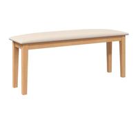 vidaXL Banco 110 cm Madera Maciza Caucho, Banco, Silla de Banco, sofá de Banco, Asiento de Banco, Asiento de Banco, Banco de Interior