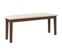 vidaXL Banco 110 cm Madera Maciza marrón Caucho