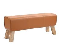 vidaXL Banco 110 x 30 x 45 cm Cuero Real Marrón