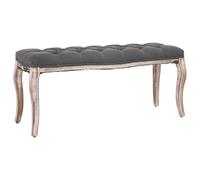 vidaXL Banco 110x38x48 cm Madera Lino Gris Taburete Banquillo Asiento Silla