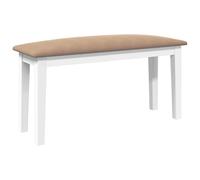 vidaXL Banco 90 cm Madera Maciza Caucho Blanco