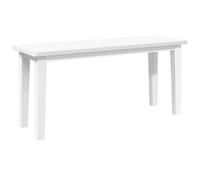vidaXL Banco 90 cm Madera Maciza Caucho Blanco