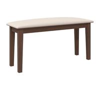 vidaXL Banco 90 cm Madera Maciza Marrón Caucho