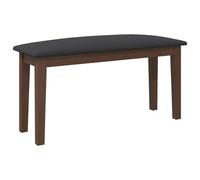 vidaXL Banco 90 cm Madera Maciza Marrón Caucho