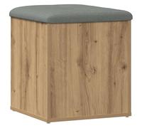 vidaXL Banco almacenaje Madera ingeniería Roble Artesanal 42x42x45 cm, Banco, Banco Zapatero, Asiento para Pasillo, Banco de Pasillo