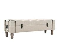 vidaXL Banco de almacenamiento 111x34x37 cm asiento y armario en madera maciza