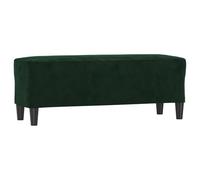 vidaXL Banco Asiento Otomana Tapizado Patas Salón Sala de Estar Pasillo Entrada Recibidor Dormitorio Interior de Terciopelo Verde Oscuro